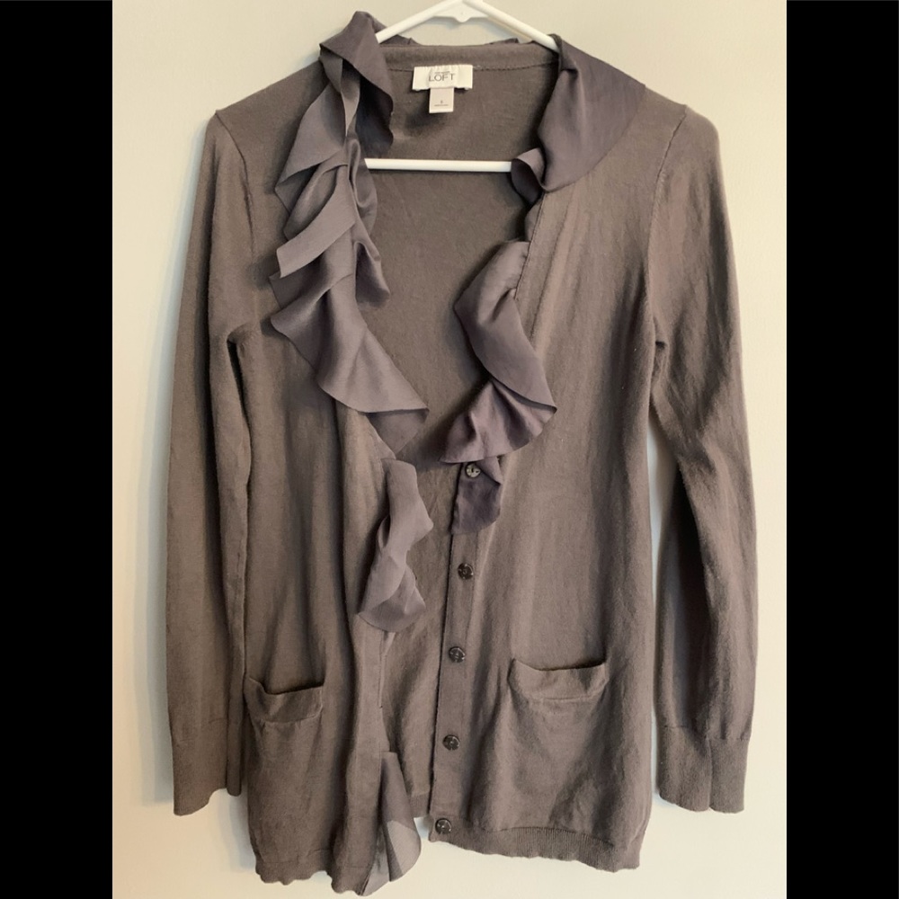 Ann Taylor Grey women’s blouse